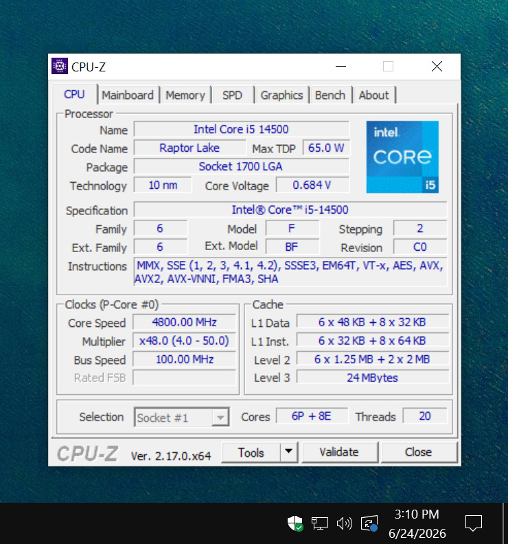 Intel Core i5-14500 Processor SRN3T – Tested / US Seller / LGA 1700