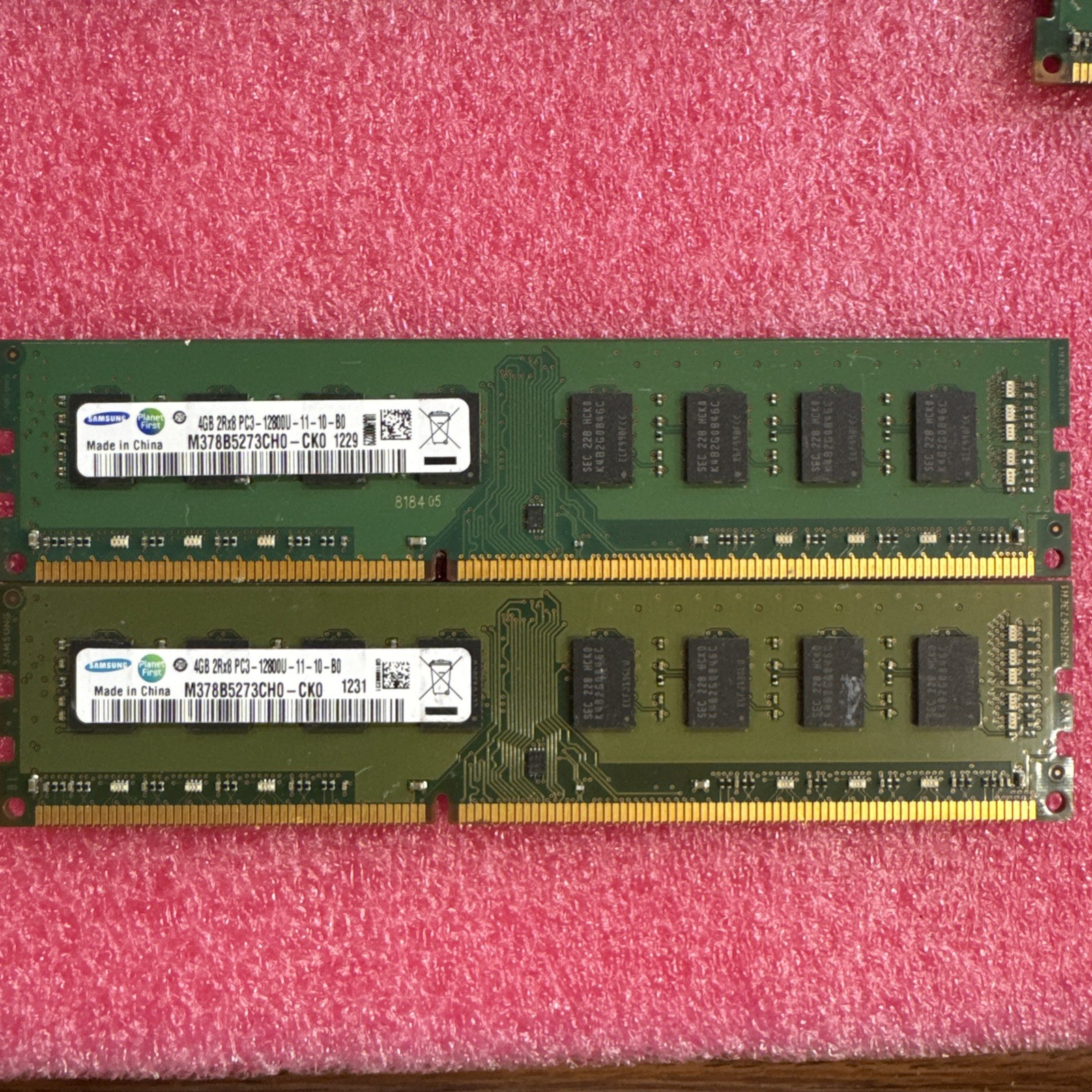 Samsung 8GB (2x4GB) DDR3 1600MHz PC3-12800U 1Rx8 Desktop RAM M378B5173QH0-CK0
