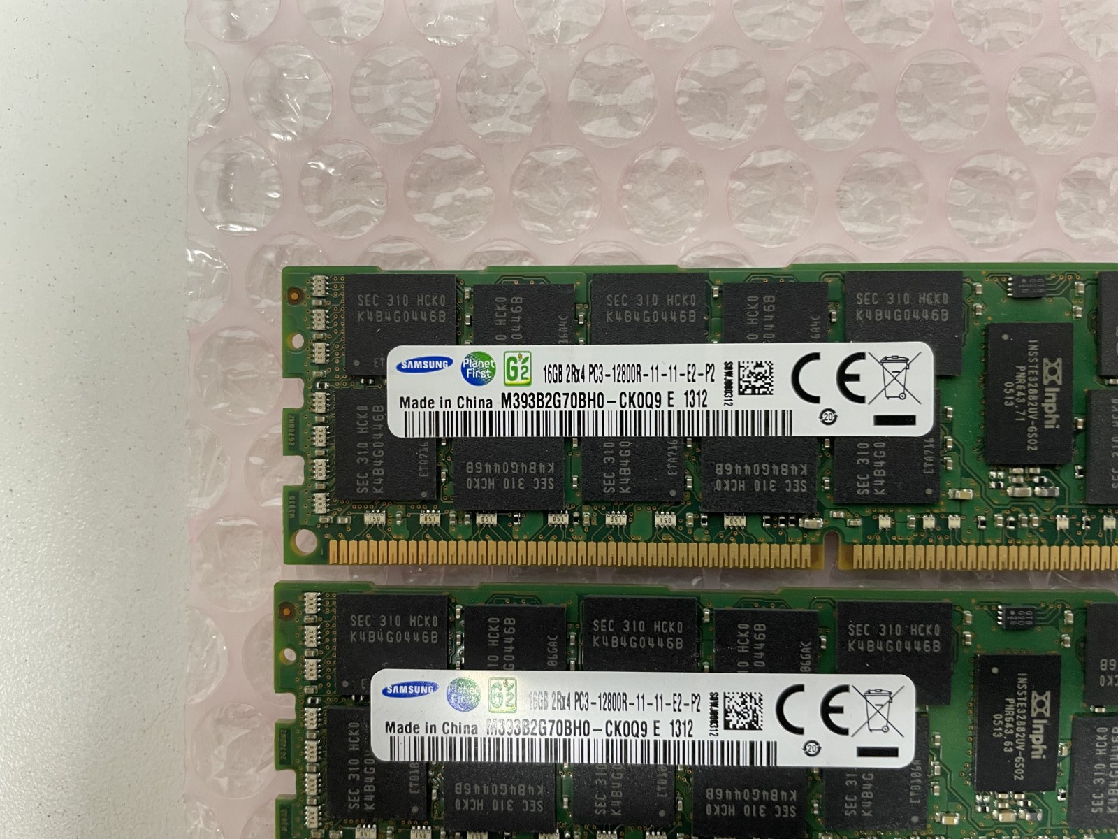 Lot(14) Samsung 16GB 2Rx4 PC3-12800R Server Memory M393B2G70BH0-CK0Q9