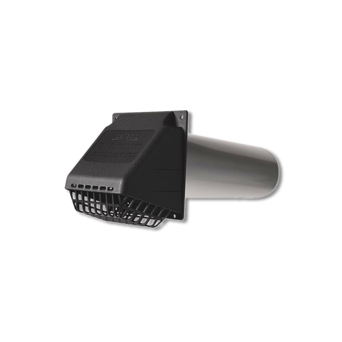 Deflect-O 11 in L X 4 in D Black/Silver Aluminum/Plastic Dryer Vent Kit RVHABLK4