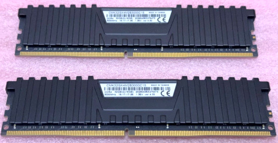 Corsair CMK32GX4M2B3000C15 Vengeance LPX DDR4 3000mhz Memory Kit – 32GB (2x16GB)