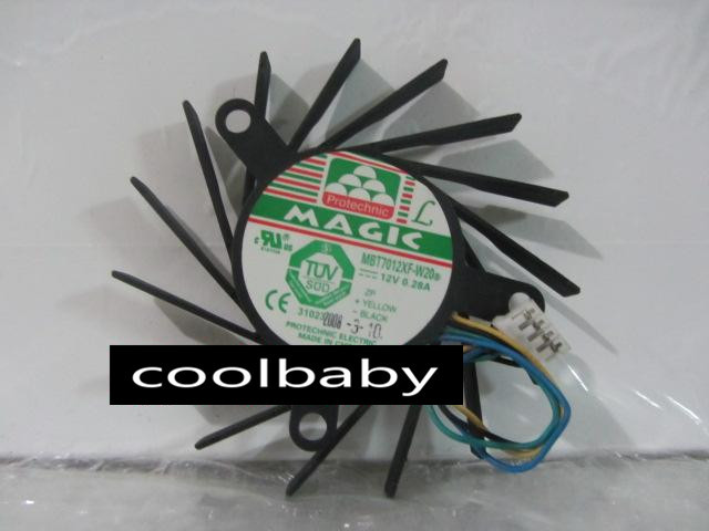 72mm 12V 0.28A MBT7012XF-W20 Fan For VGA Video Card NV 9600GT 9800GT