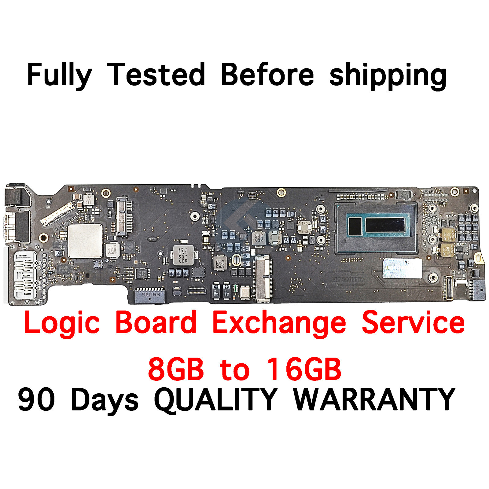 Exchange MacBook Air” A1466 2015 2017 i7/i5 8GB to 16GB Logic Board 820-00165-A