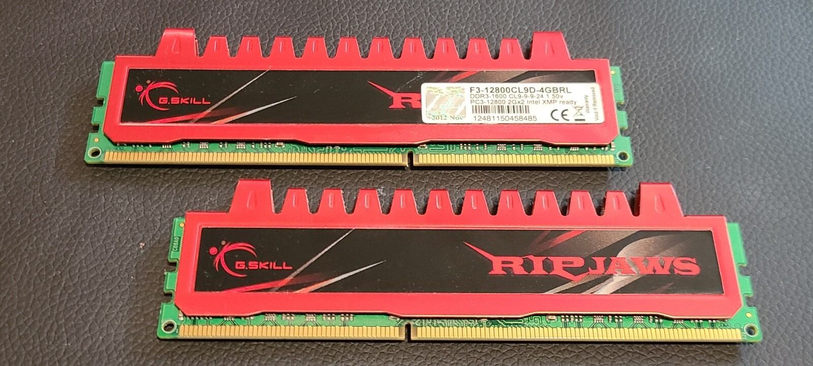 (2 Piece) G.Skill Ripjaws F3-12800CL9D-4GBRL DDR3-1600 4GB (2x2GB) Memory