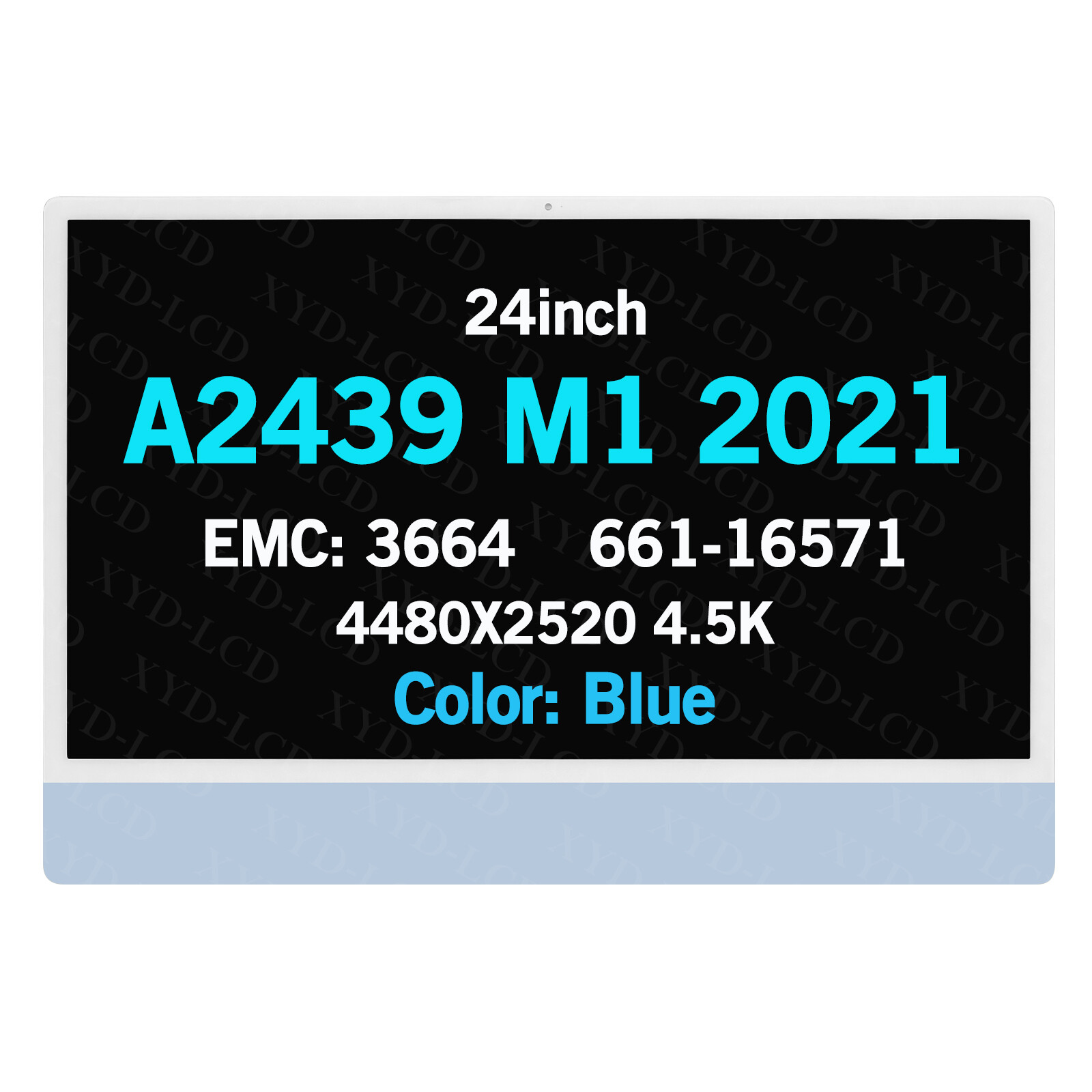 24″ LCD Screen Glassy Assembly for iMac M1 2021 A2439 661-16571 EMC 3664 (Blue)