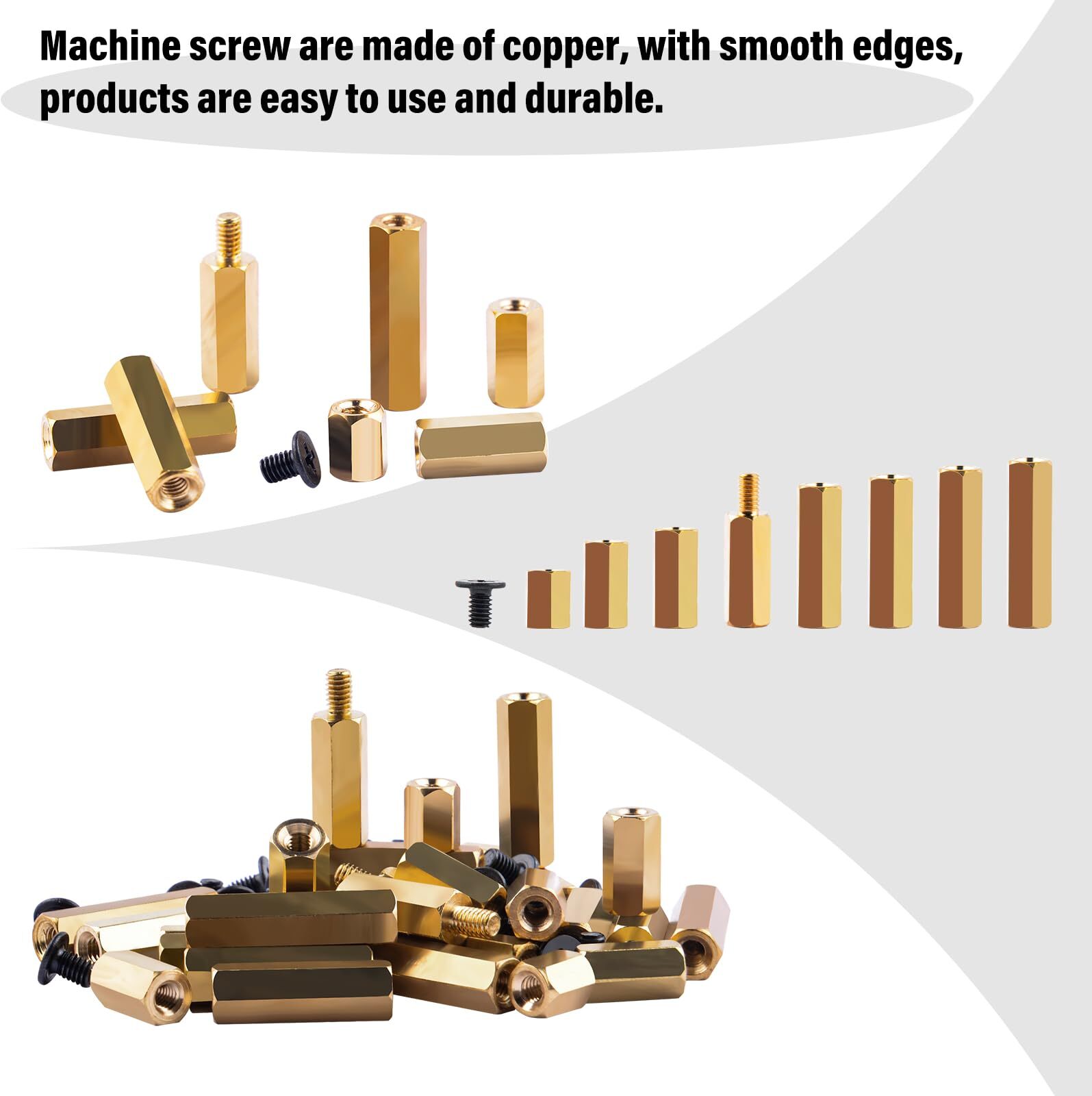 64PCS Brass Spacers Standoffs Screws Assortment Kit for Raspberry Pi 5 & M.2 …