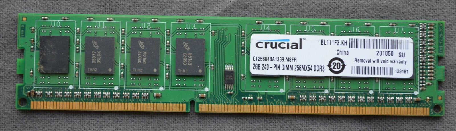 Crucial CT25664BA1339.M8FR 2GB 240-Pin Dimm 256MX64 DDR3 Desktop
