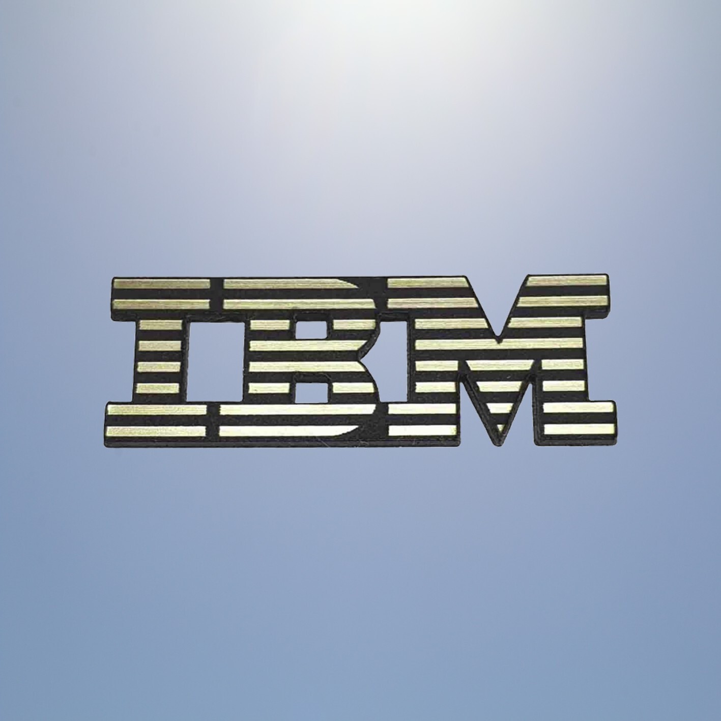 IBM 40x16mm gold badge emblem logo decal sticker plate nalepka naklejka