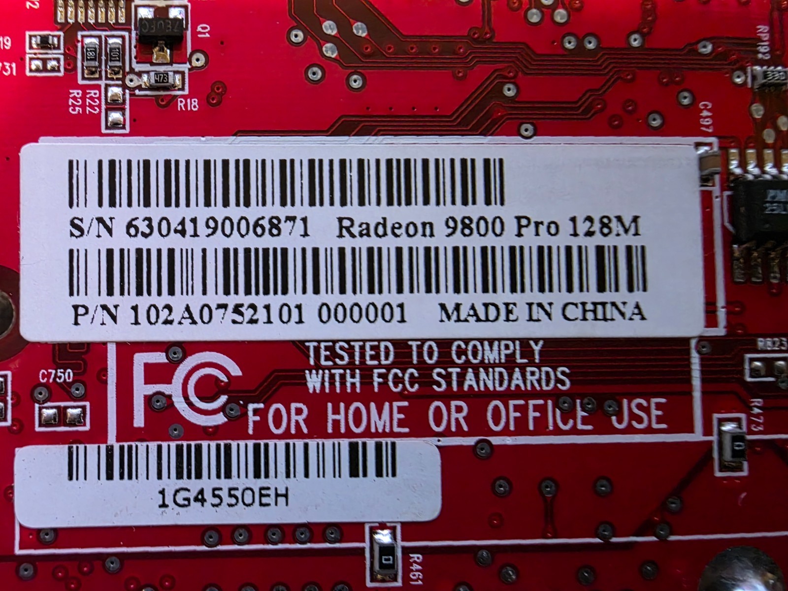 ATI Radeon 9800 Pro 128MB AGP GPU