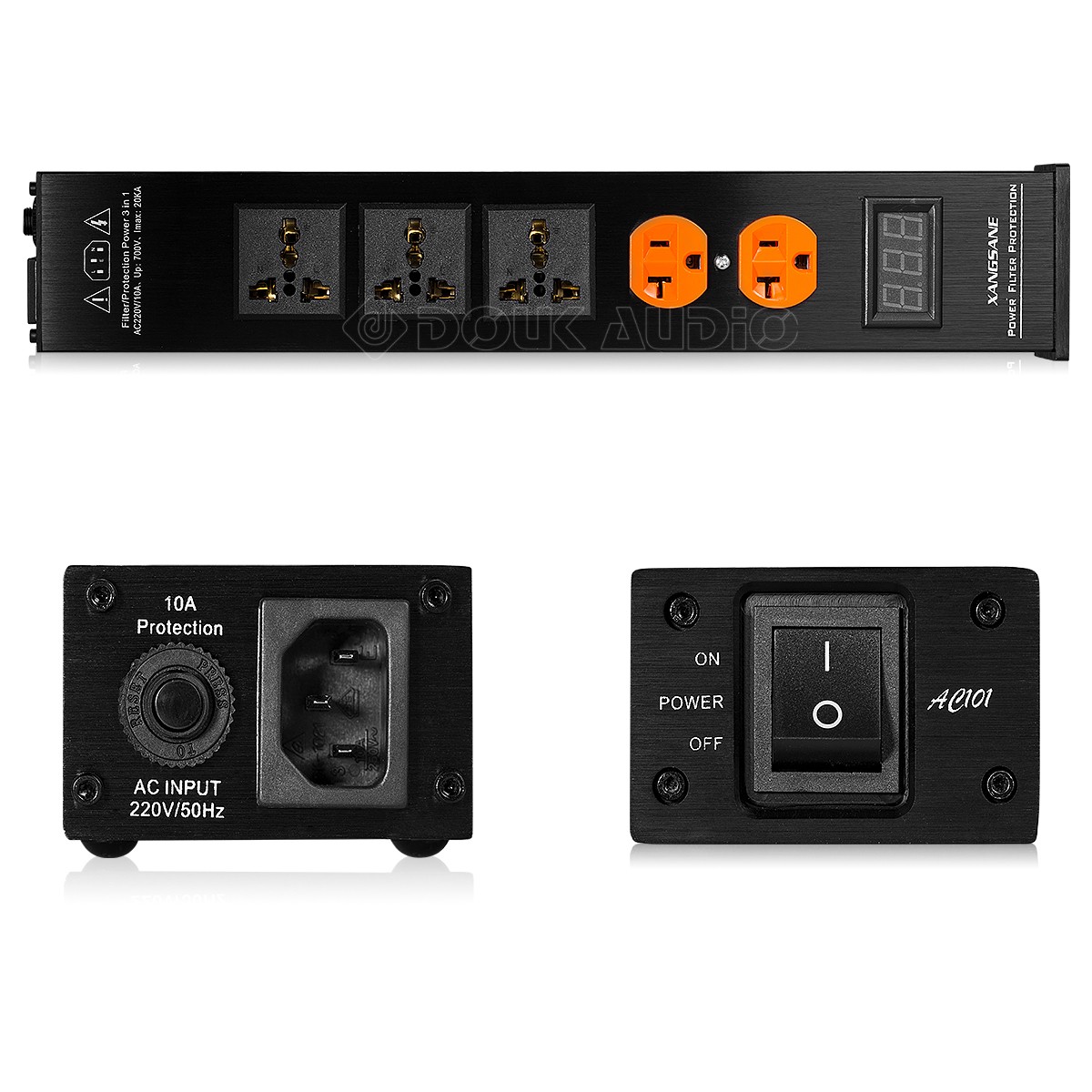 HiFi 1500W Power Supply Purifier Socket EMI Power Filter for Home Audio System