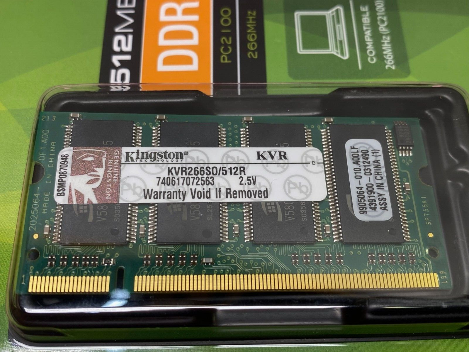 KINGSTON KVR266SO/512R MEMORY MODULE