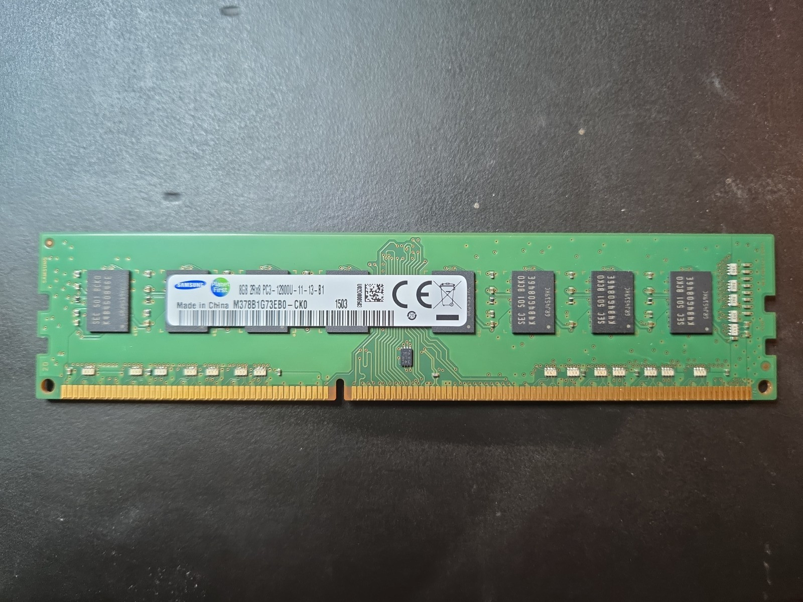 Samsung 8gb 2rx8 PC3-12800u M378B1G73EBO-CKO Memory Module