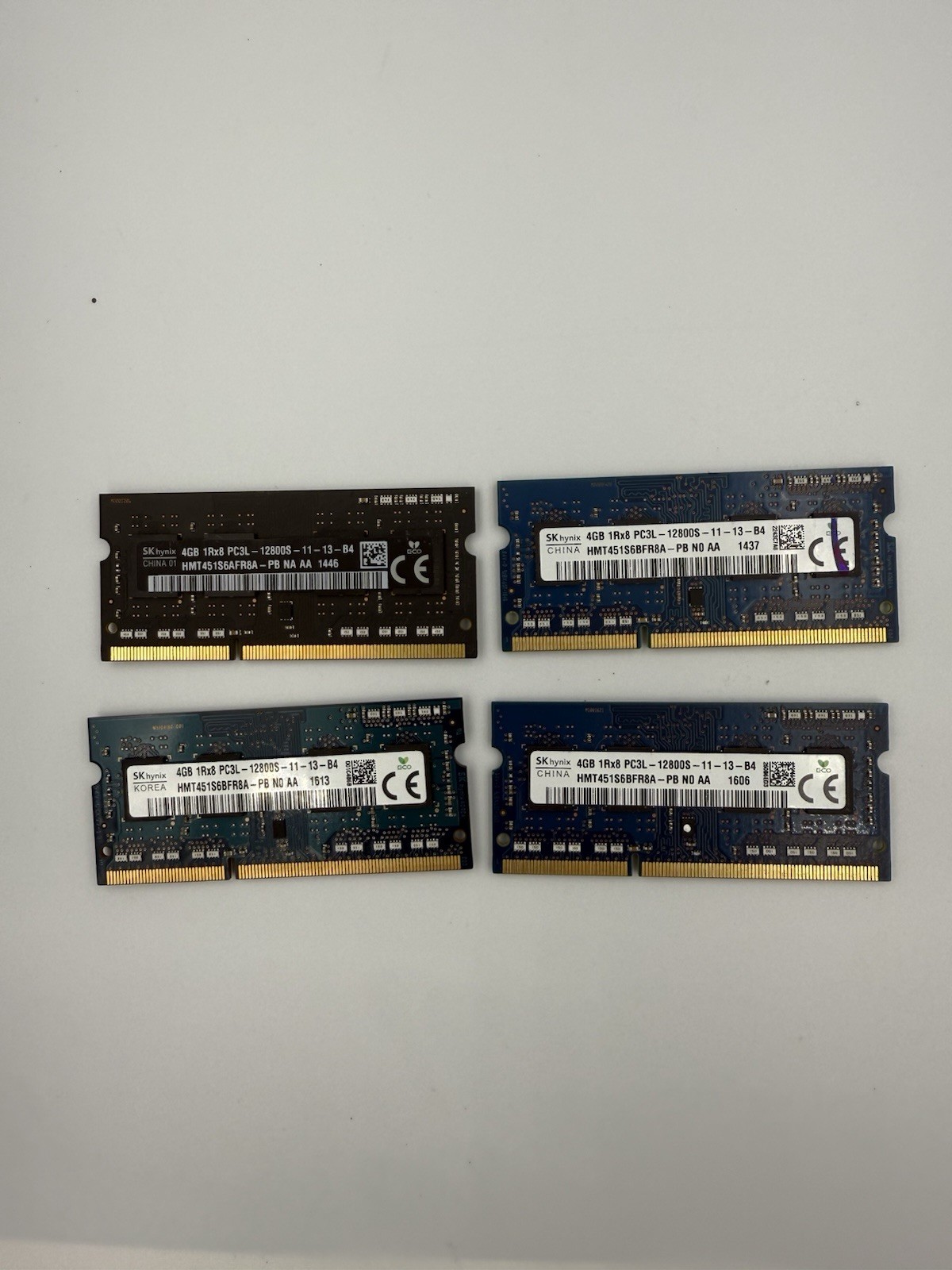 SK Hynix 4GB 1RX8 PC3L-12800S-11-13-B4 Laptop Memory Sodimm Lot of 4 #14