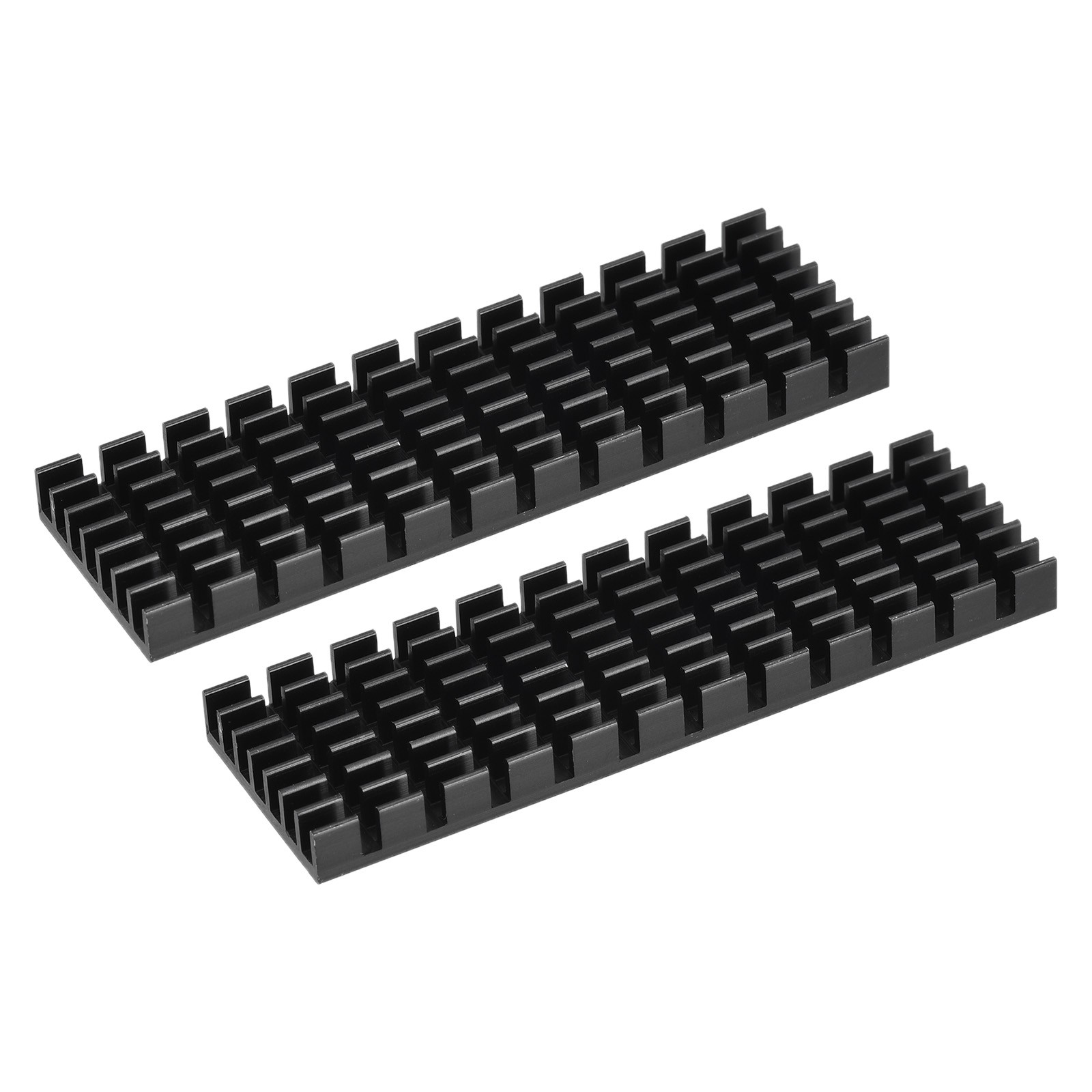 2 Pack M.2 SSD Heatsink Cooler with Thermal Pad 70x22x6mm Black