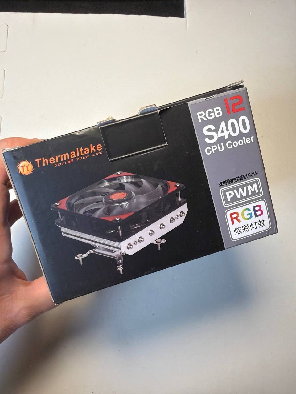 🎮 Thermaltake RGB S400 120mm PWM CPU Air Cooler – RGB Lighting NEW SEALED ✨