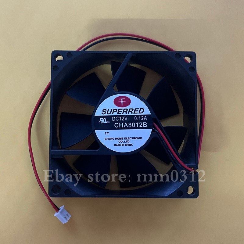 1X power supply mute chassis cooling fan 2pin CHA8012B 12V 0.12A 80mm