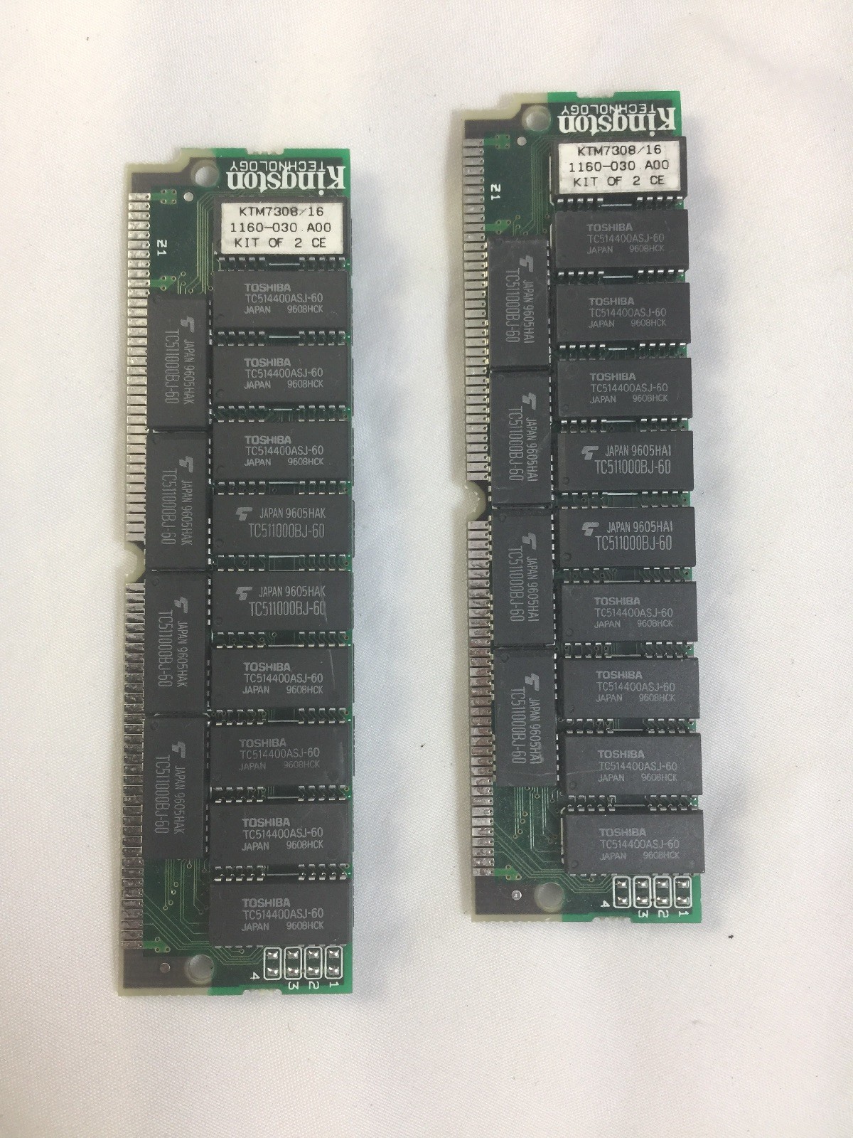 2pc Kingston 8MB FPM PARITY 16MB Total SIMM 72-PIN 2X36 Memory KTM0130 KTCPL433