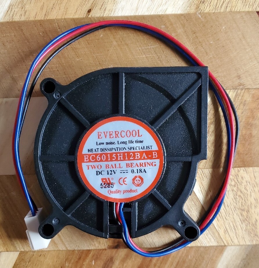 New Evercool 60mm x 15mm 12V DC Dual Ball Bearing Blower Fan 3 pin EC6015H12BA-B