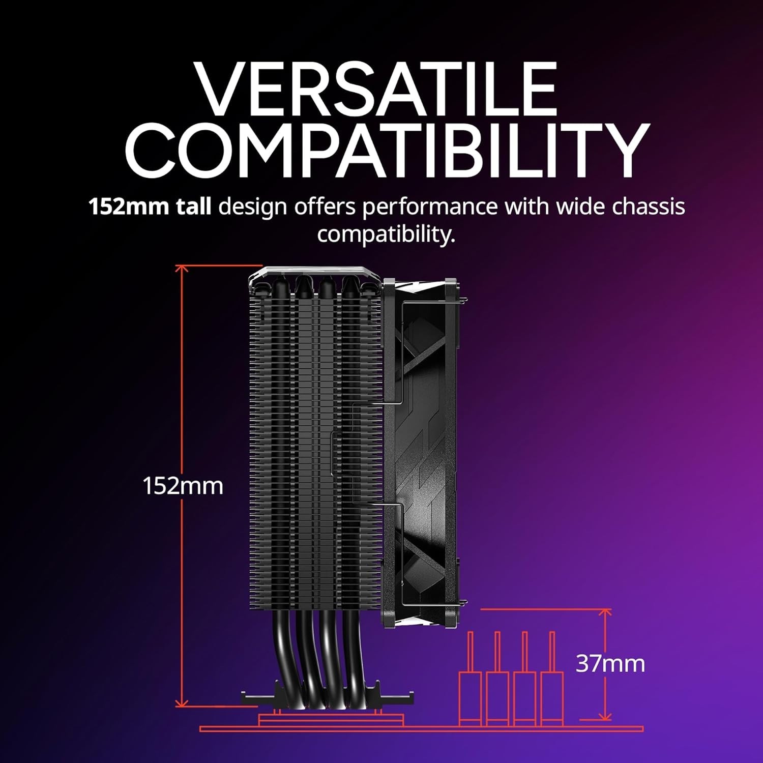 Cooler Master Hyper 212 Spectrum V3 CPU Cooler – 120mm Fan – Unused