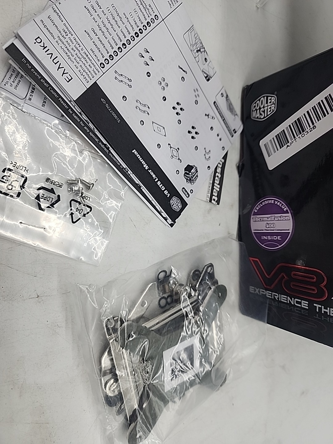 Cooler Master V8 RR-UV8-XBU1-GP CPU Cooler Rifle Bearing 120mm Fan Black