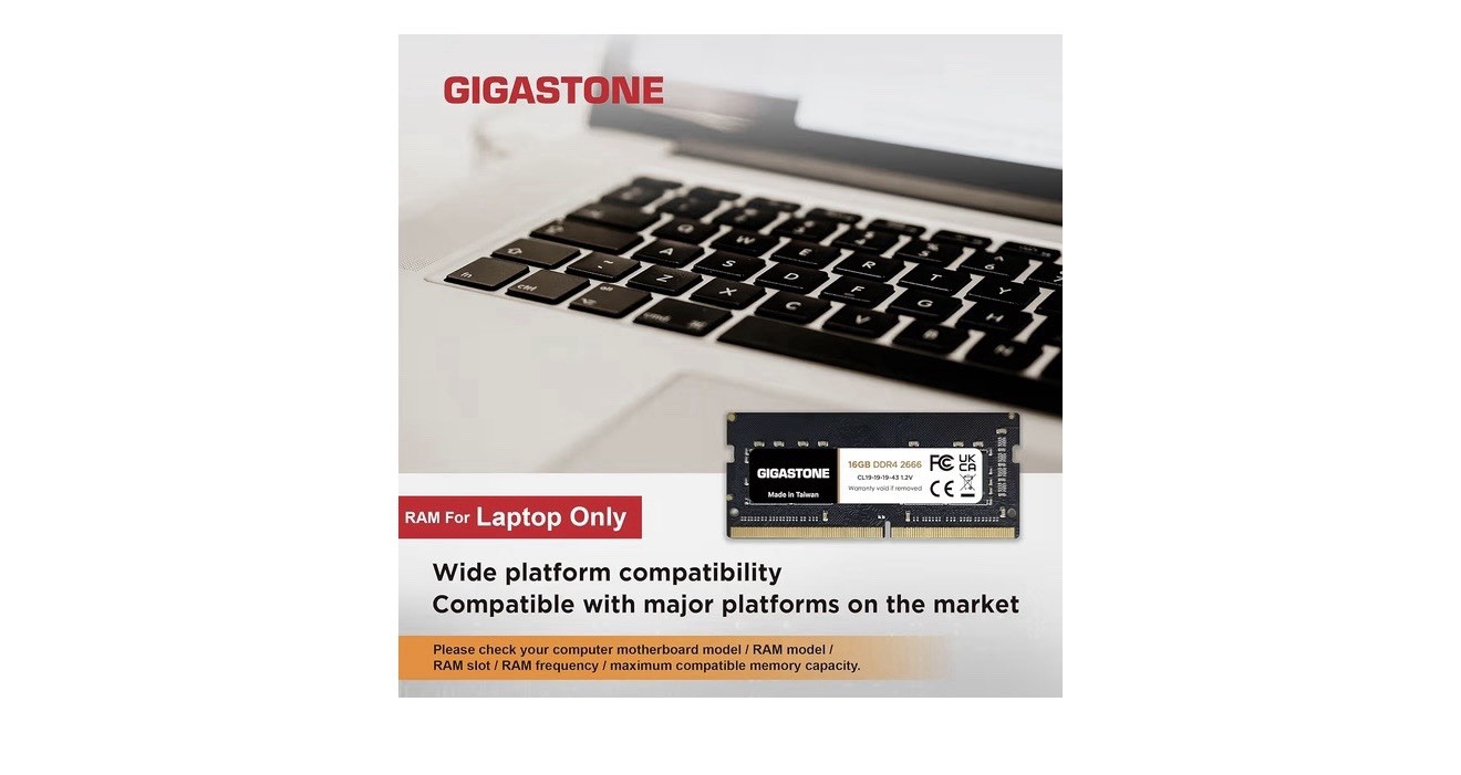 【DDR4 RAM Laptop Only】 GIGASTONE 16GB DDR4 2666MHz (2400MHz or 2133MHz)