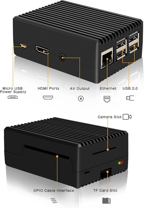Raspberry Pi 3 B Plus Aluminum Alloy Case Heatsink Pillar Passive Cooling P252