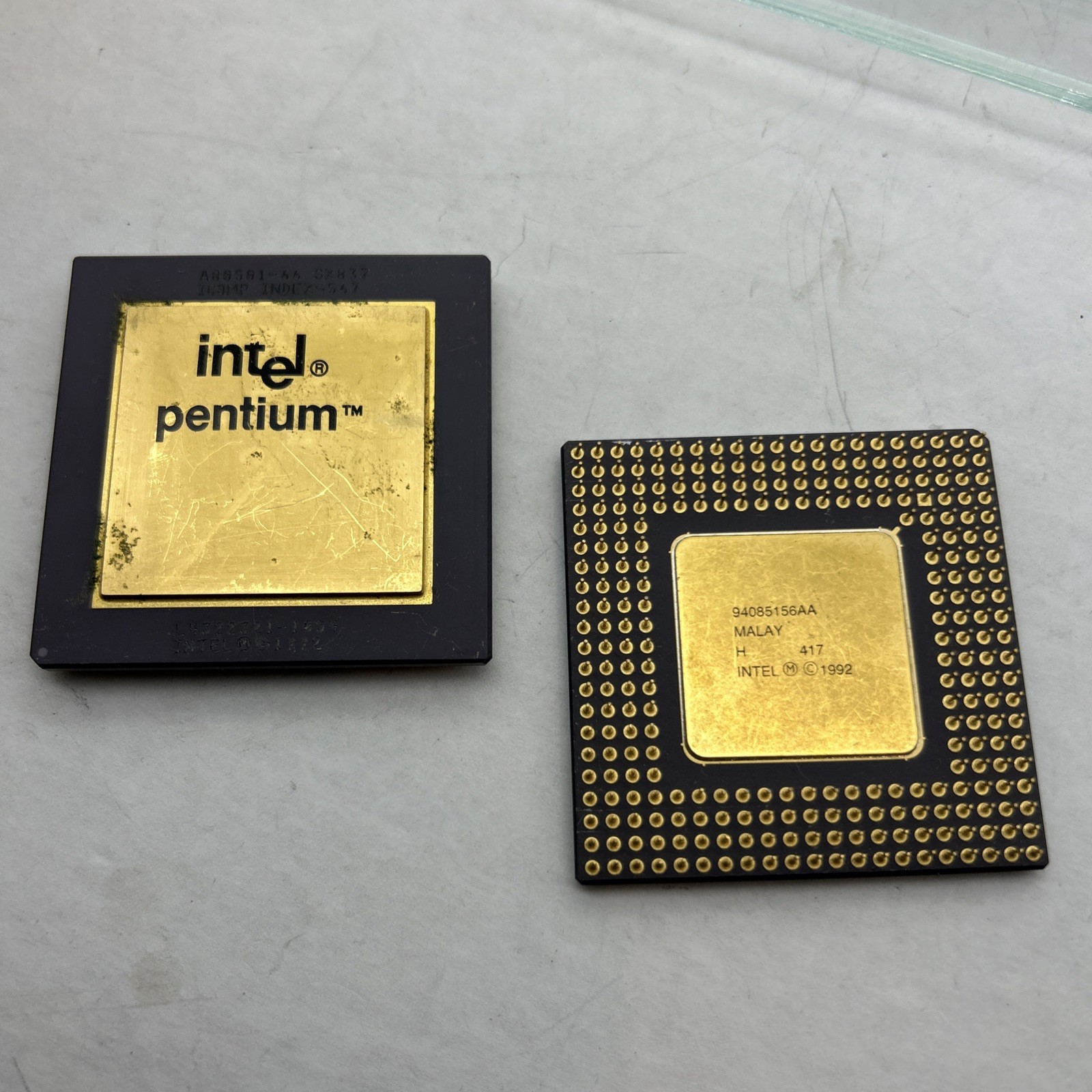 RARE Intel Pentium 66Mhz CPU P60 A80501-66 SX837 Rare Gold Top Processor 1992