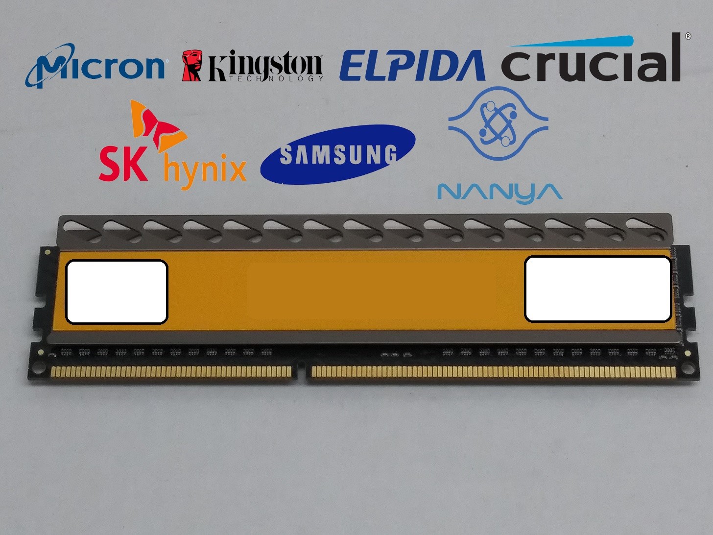 Lot of 2 Major Brand 4 GB PC3-14900 (DDR3-1866) 2Rx8 DDR3 Shielded Desktop RAM