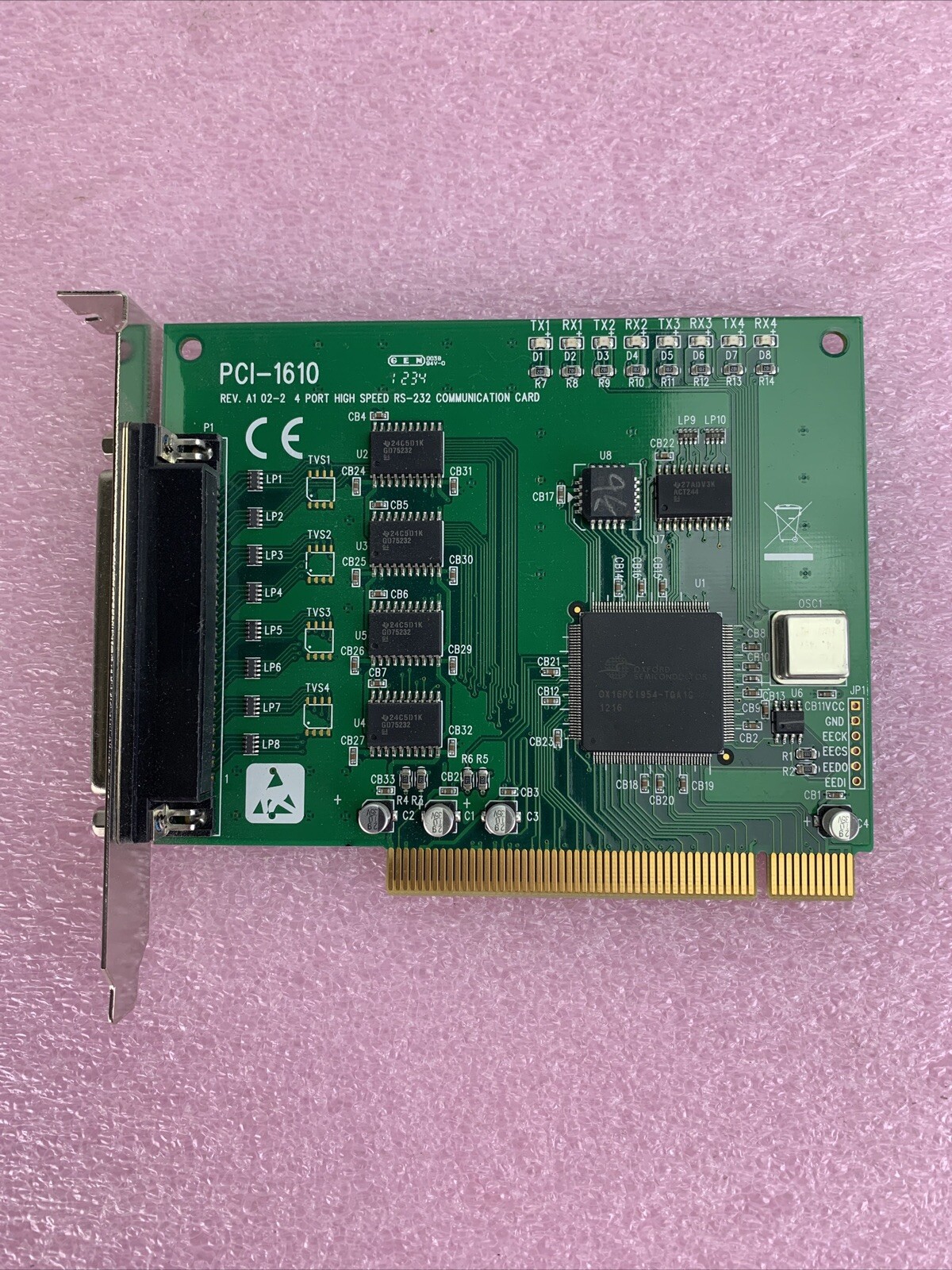Advantech PCI-1610 REV. A1 02-2 4 PERT HIGH SPEED RS-232