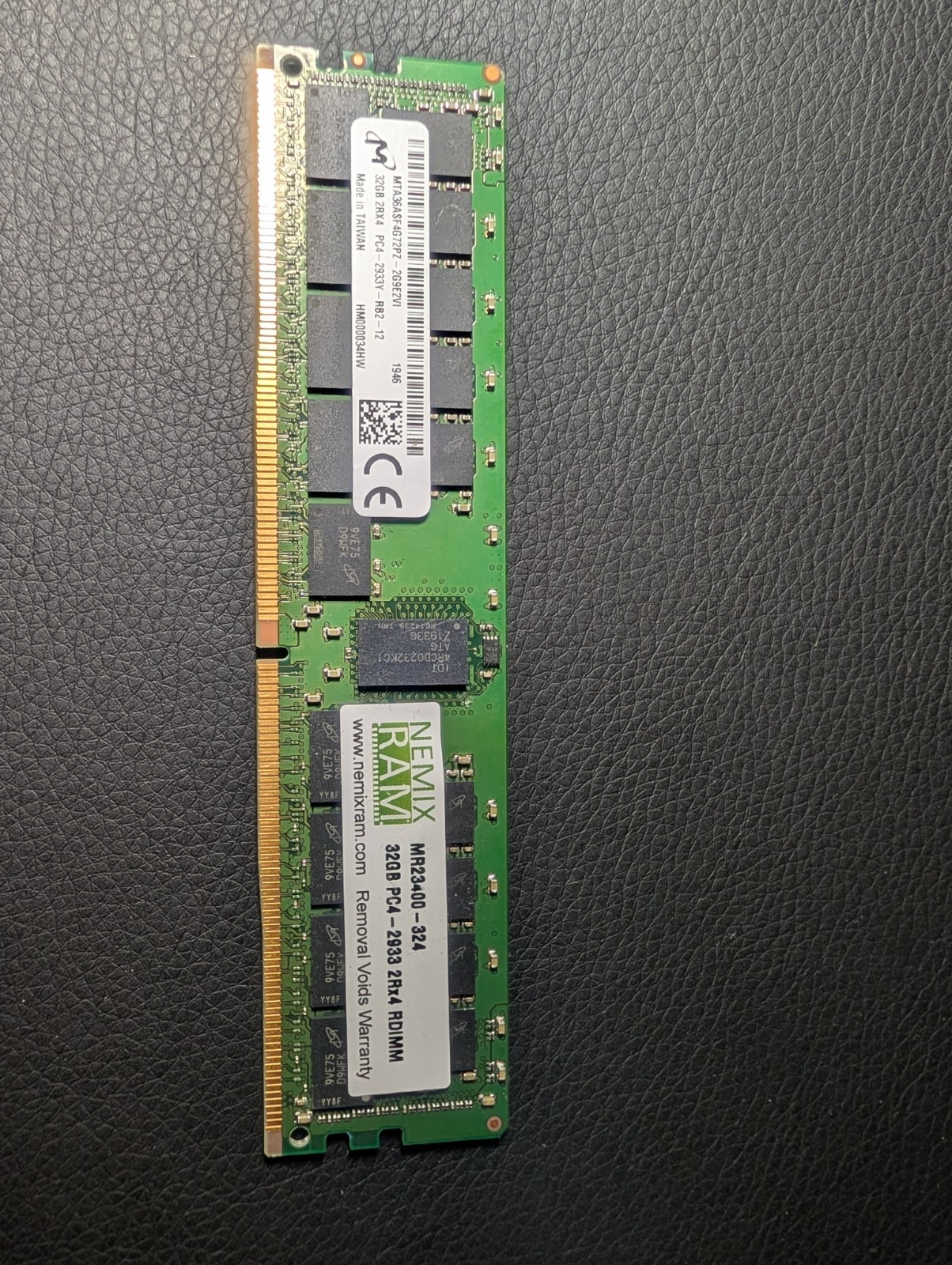NEMIX RAM 32GB DDR4-2933 PC4-23400 288-Pin Registered RDIMM (1x32GB)