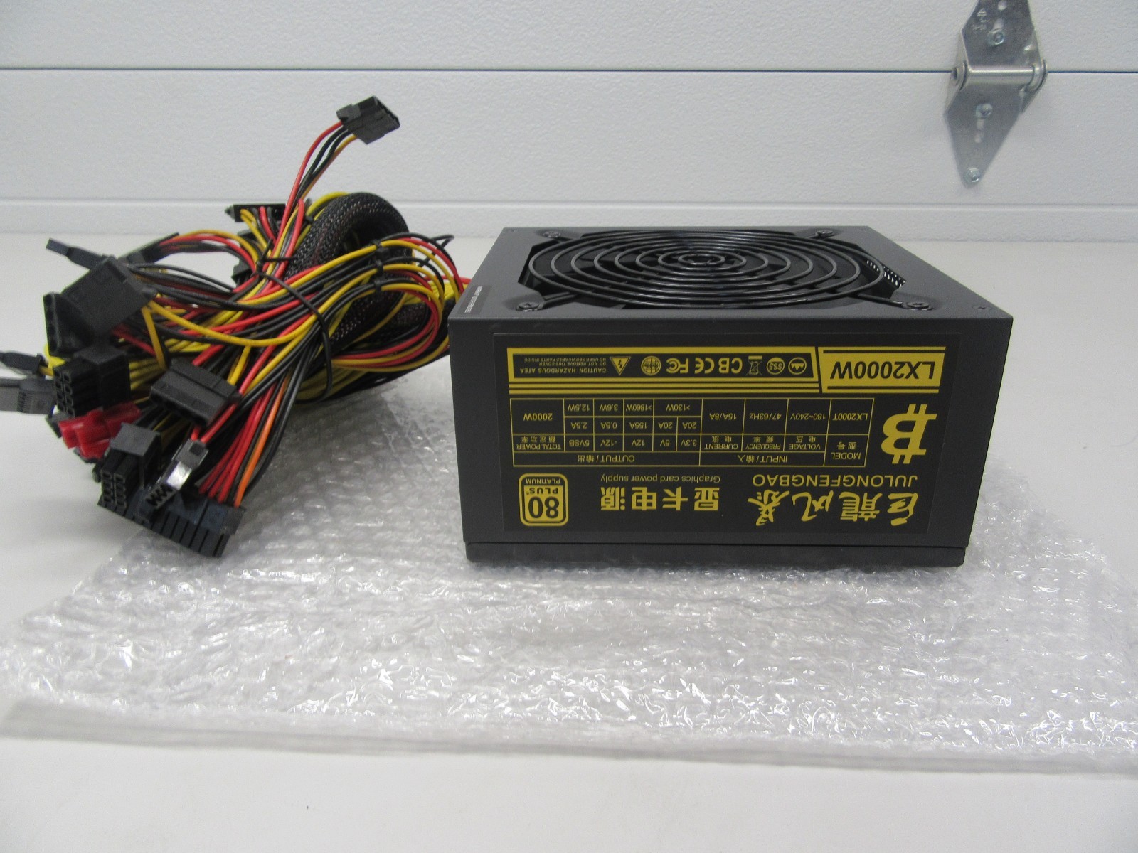 2000W 80+ Platinum Power Supply 6/8 GPUs GPU Mining Rig Computer PSU
