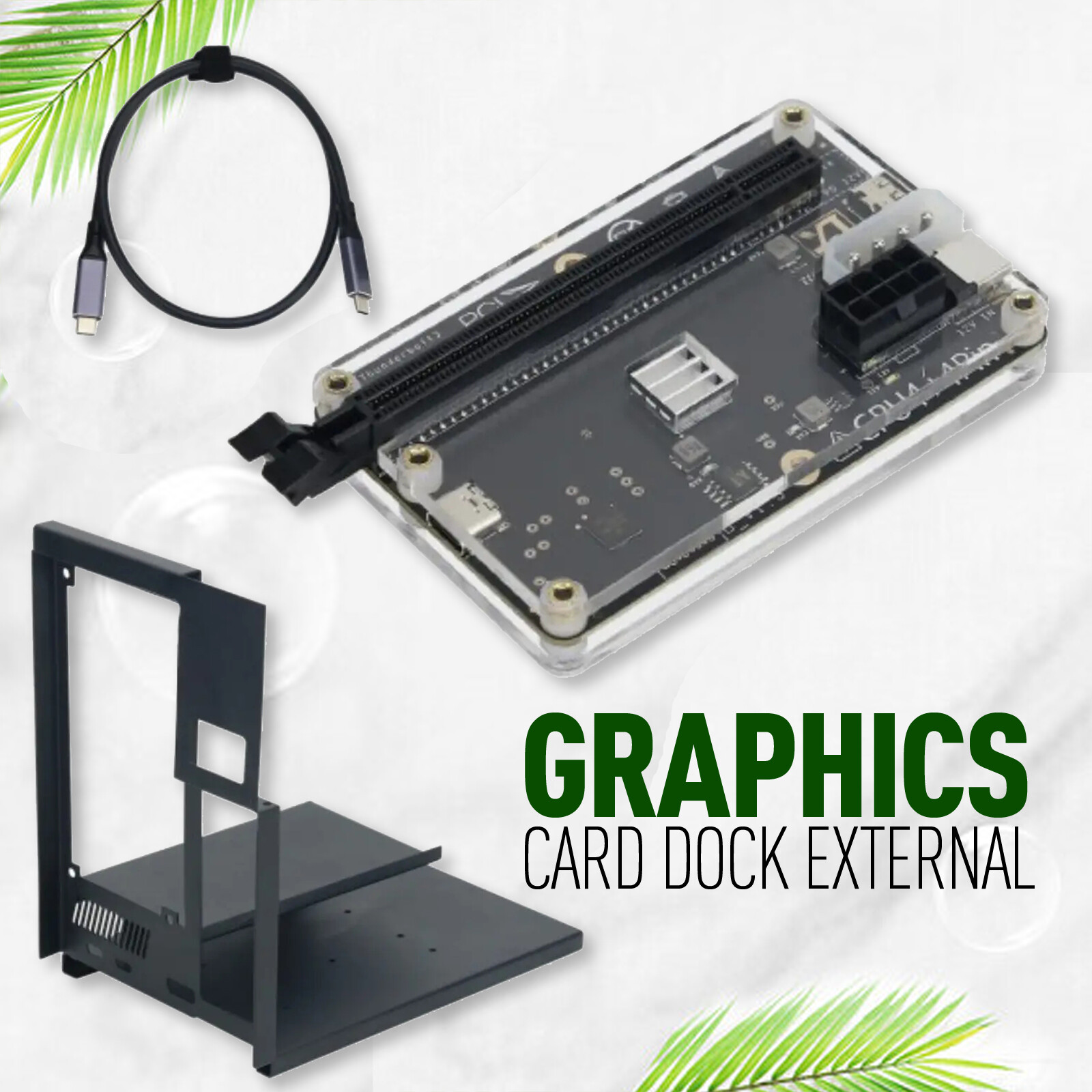 External Graphics Card Dock External GPU Dock + USB4 Cable for Thunderbolt 4/3
