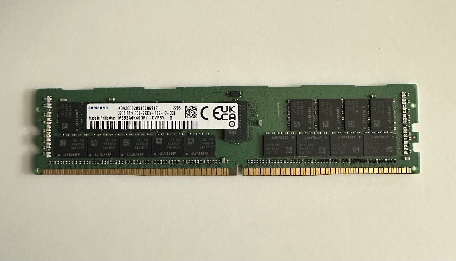 Samsung 32GB DDR4 DIMM PC4-2933Y Registered RAM M393A4K40DB2-CVFBY
