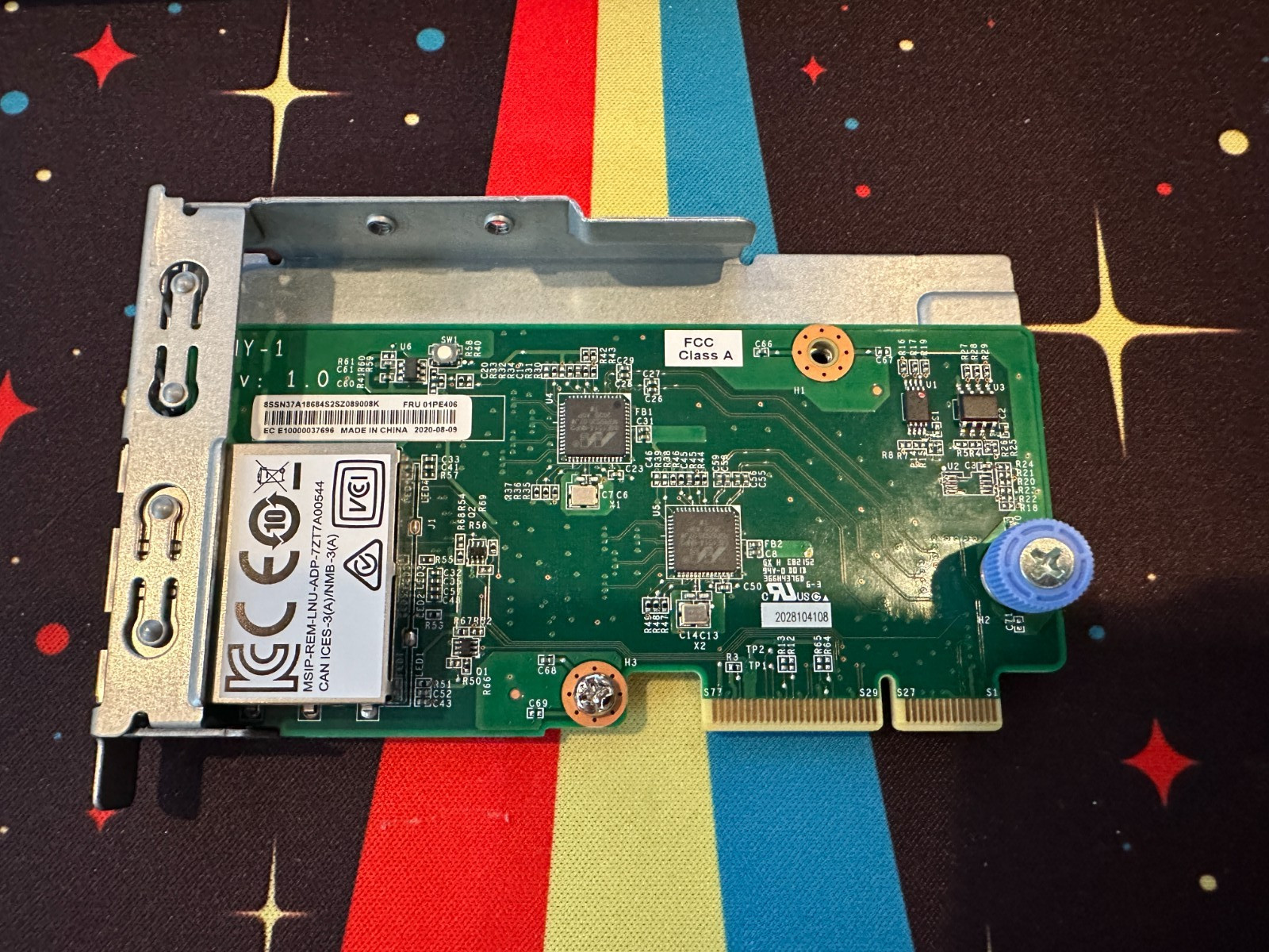 Lenovo ThinkSystem 2-Port 1GB RJ45 LOM Network Adapter Card 01PE406