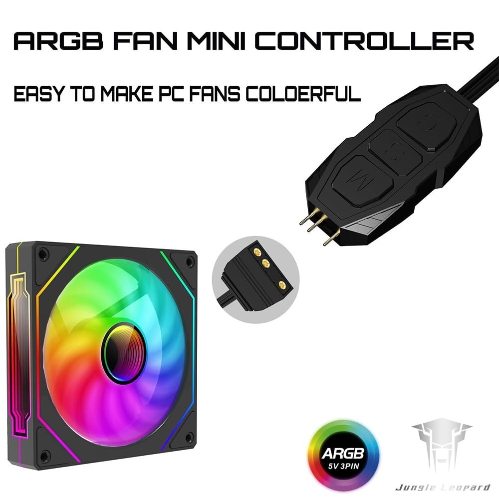 Mini ARGB PC Fans Controller Kit for ARGB Case Fans, PC ARGB LED Strip，RGB Co…