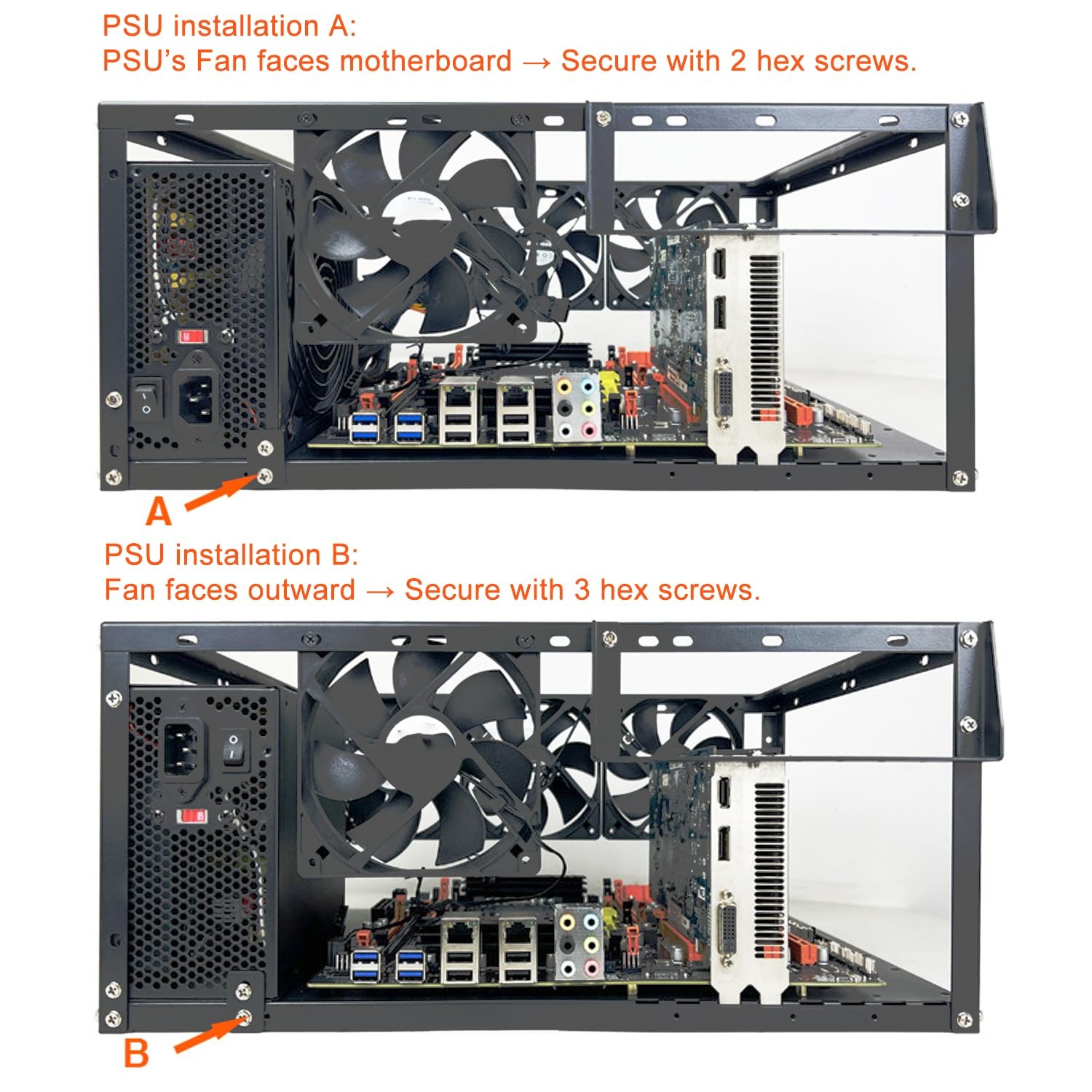 PC Test Bench,Open Air PC Case,Open Frame Computer Chassis, DIY Stackable Tec…