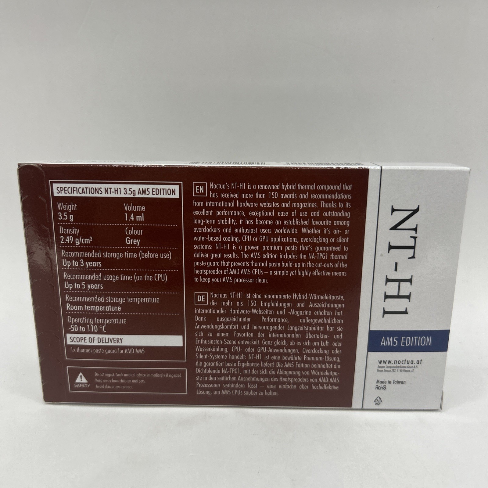 Noctua NT-H1 3.5G AM5 Edition, Pro-Grade Thermal Compound with Thermal Paste