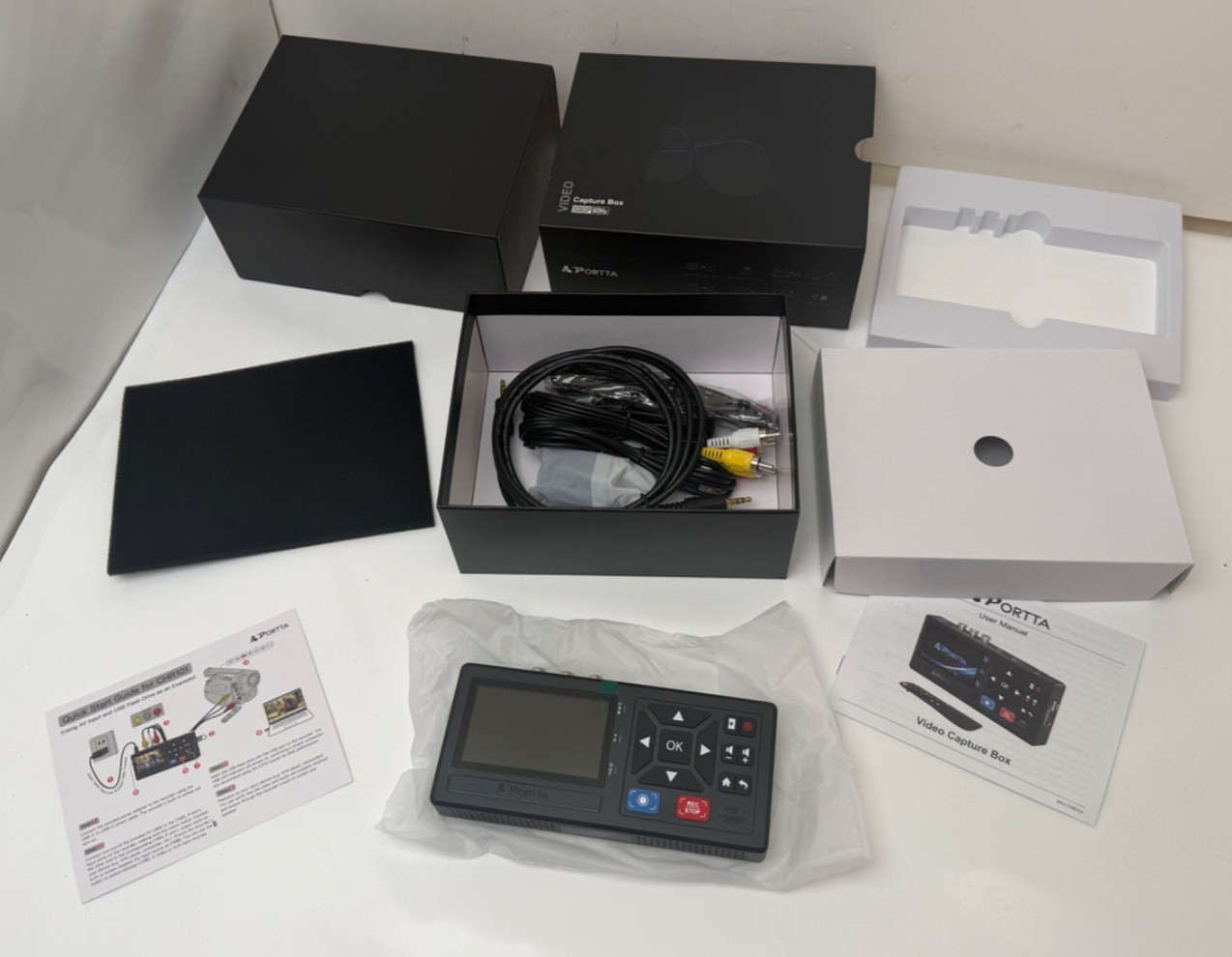Portta VHS to Digital Converter Video to Digital Recorder w/ Remote CHR101 New