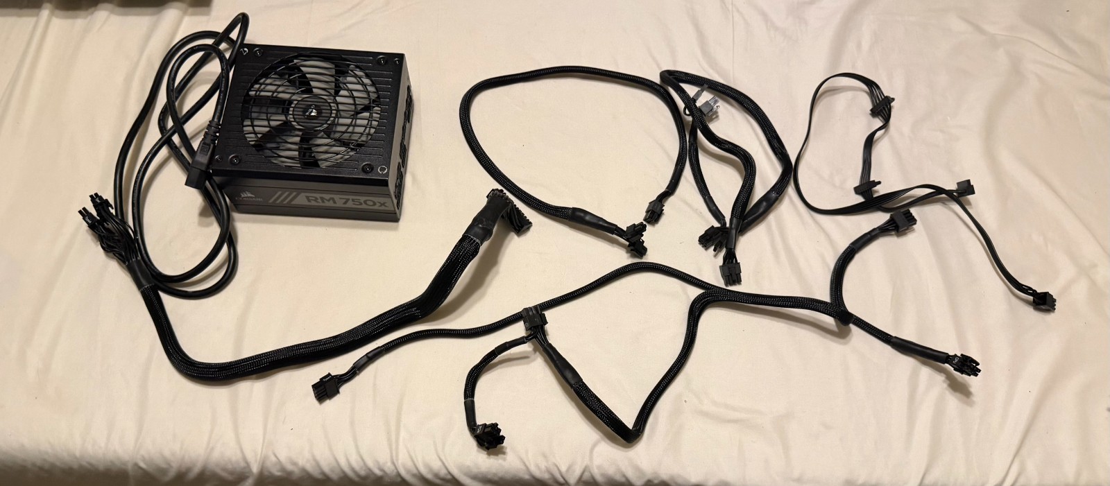 Corsair RM750X – Includes PCIe, Mobo, CPU, SATA cables – USED, WORKING