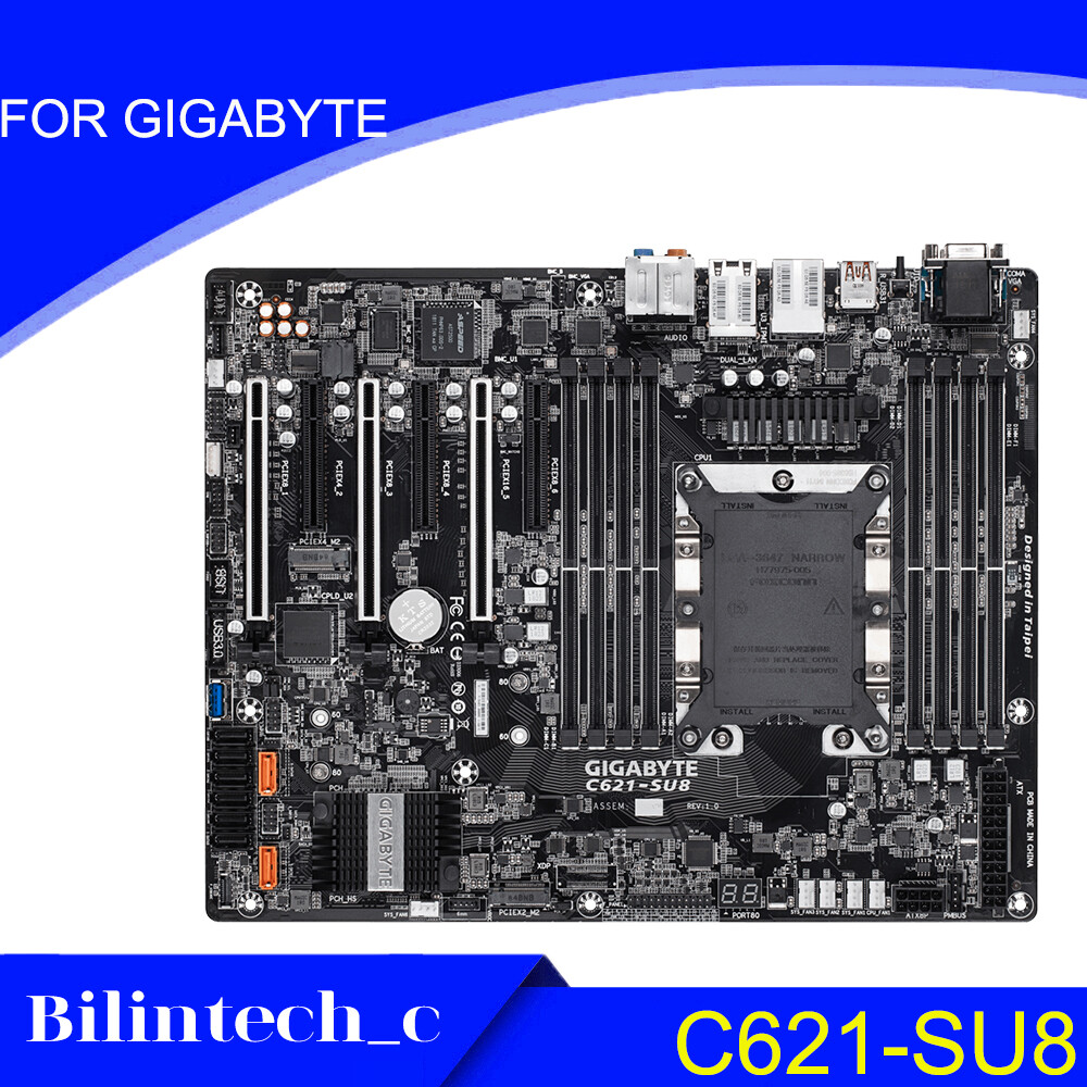 FOR GIGABYTE C621-SU8 256GB c612 LGA2011 VGA Server Motherbroad Test ok