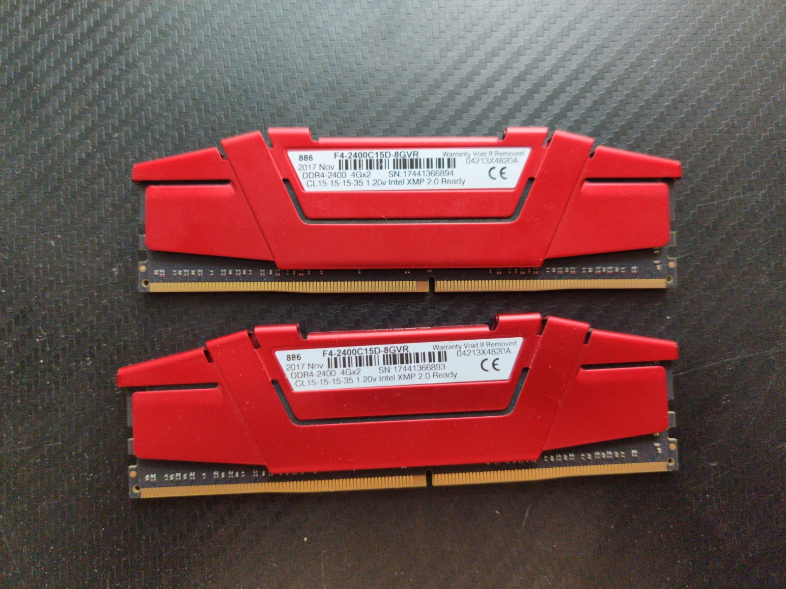 G.SKILL Ripjaws V DDR4-2400 8GB (2x4GB) RAM [TESTED WORKING]