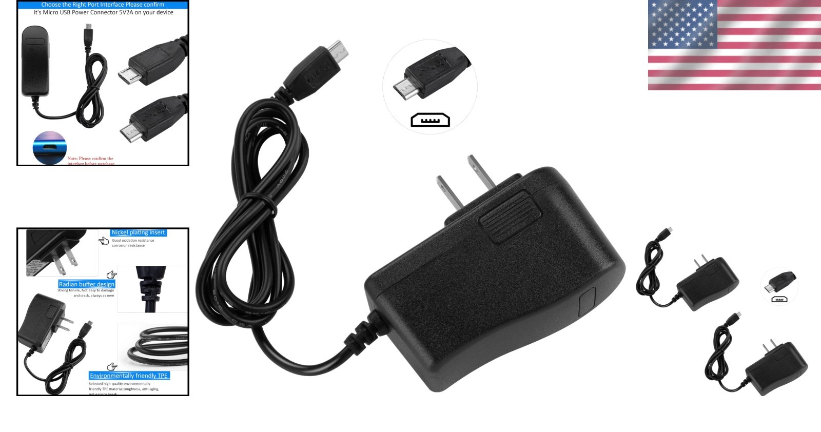 Universal 5V 2A Micro USB Power Adapter – Reliable and Portable Charging
