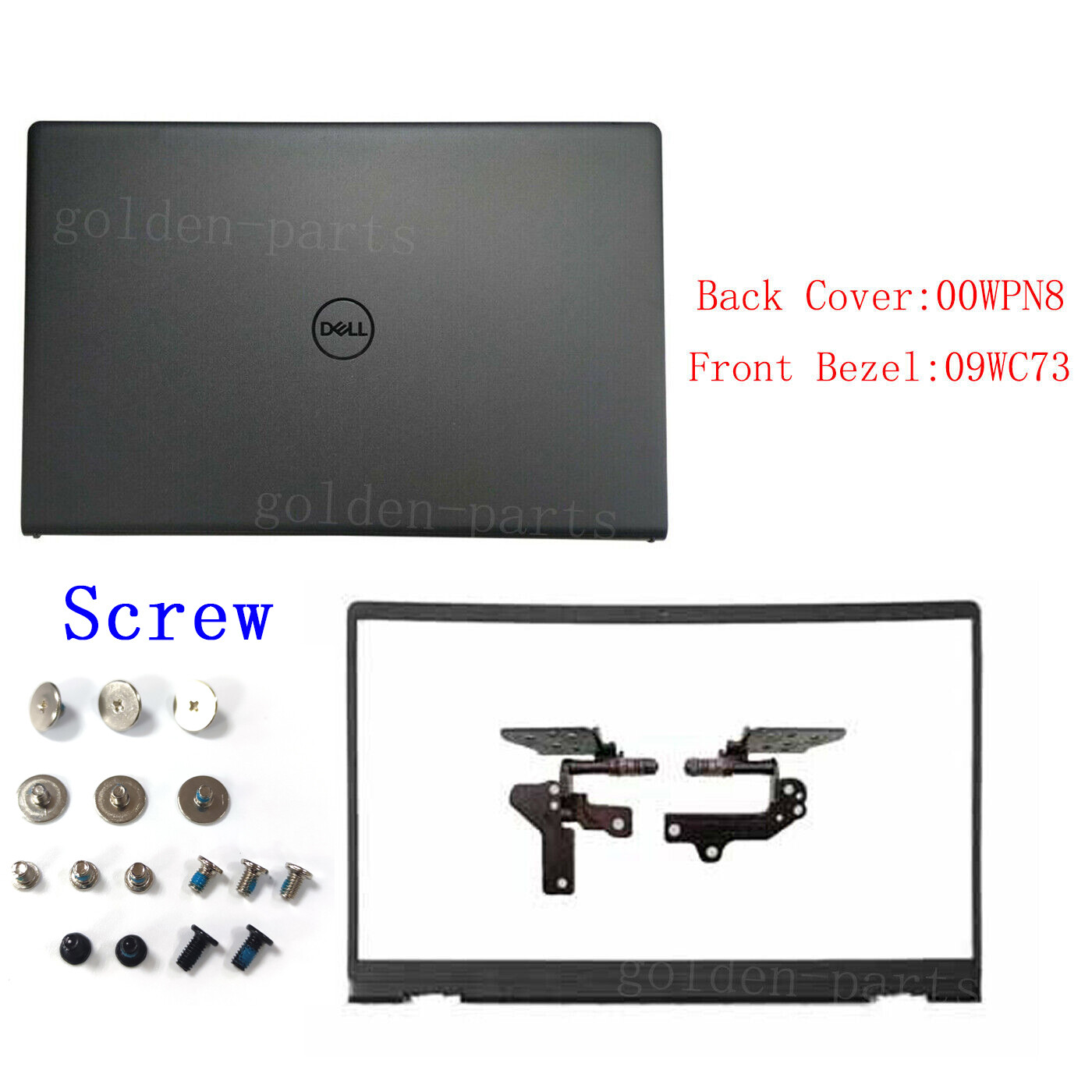 LCD Back Cover Bezel Hinges For Dell Inspiron 15 3510 3511 00WPN8 09WC73 Screw