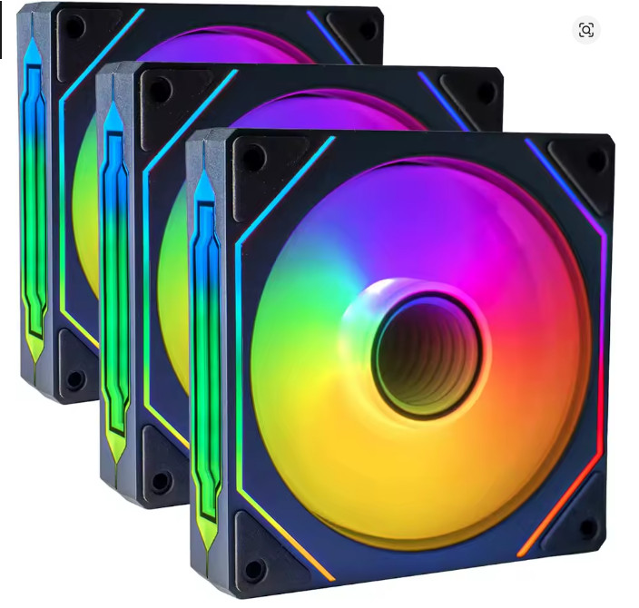 3PACK ARGB & PWM RGB 120mm Desktop PC Computer Case CPU Quiet Prism Cooling Fan