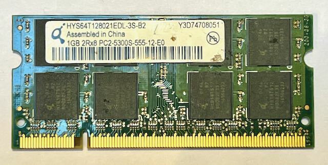 HYS64T128021EDL-3S-B2 Qimonda 1GB PC2-5300 667MHz non-ECC Unbuffered CL5 200-Pin