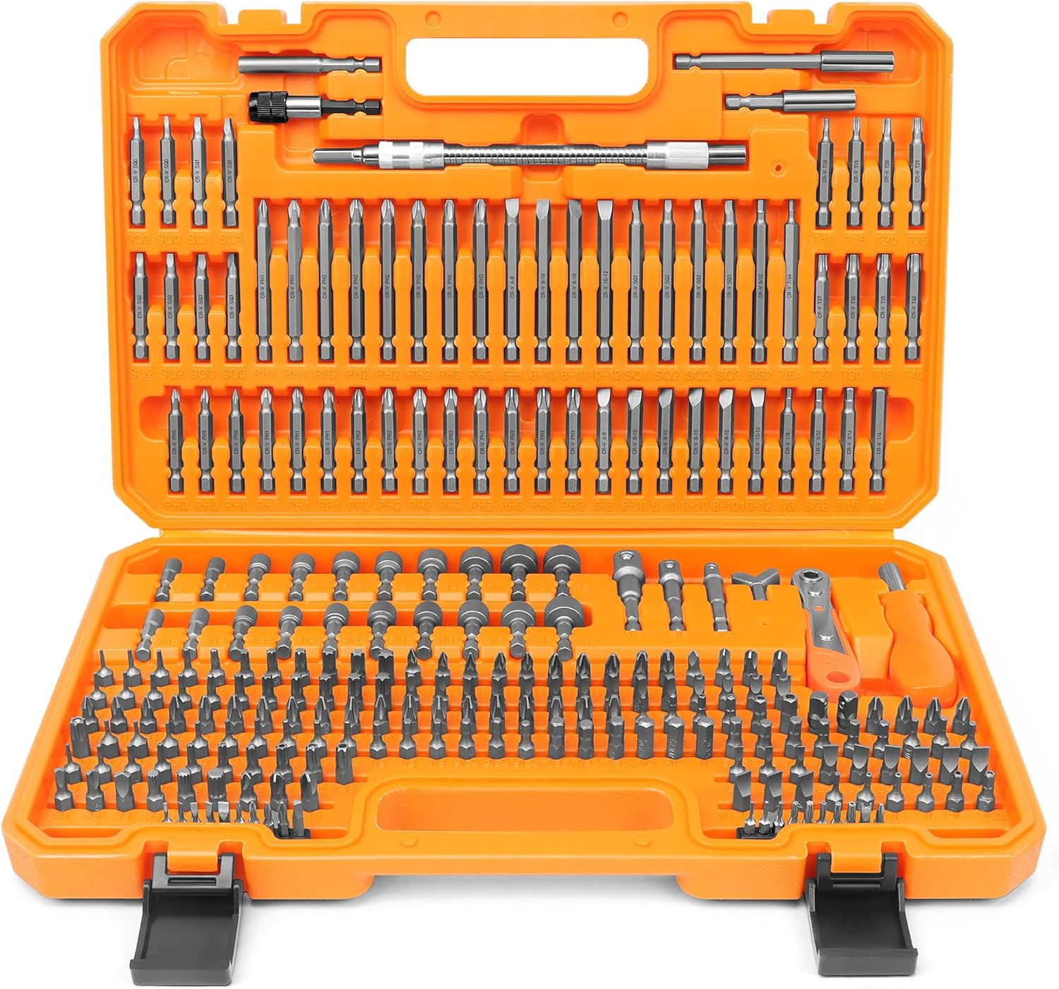258-Piece Ultimate Screwdriver Bit Set,Chrome Vanadium Steel Driver Bit Set, Sec
