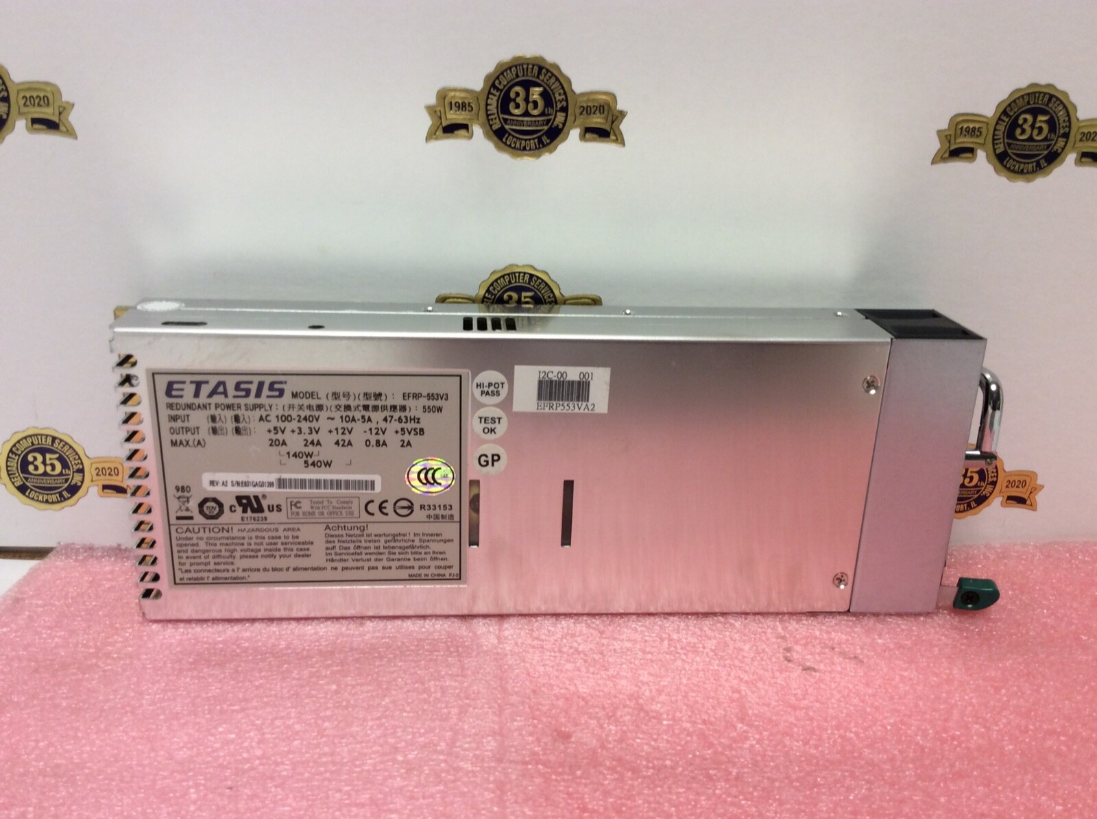 ETASIS Redundant Power Supply model EFRP-553V3 550W Watts was