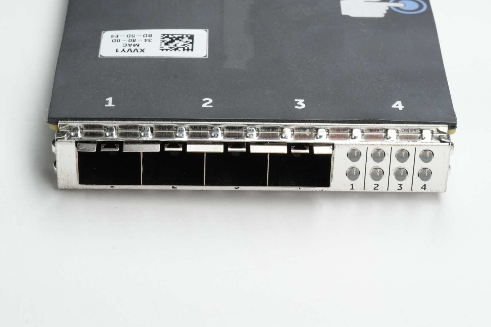 XVVY1 Dell QLogic 4-Port 10Gbps PCI-Express SFP+ Network Daughter Card 0XVVY1