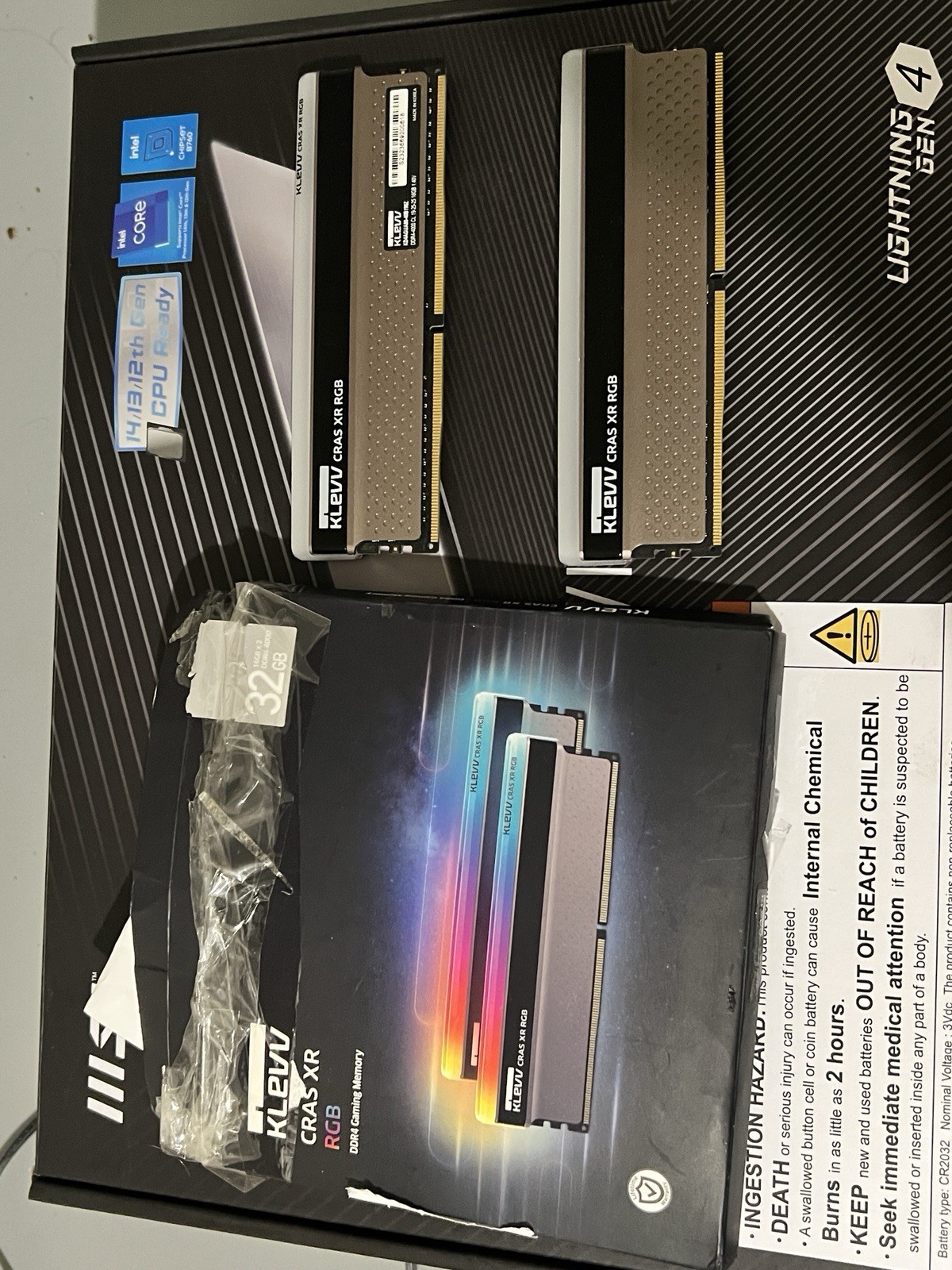 KLEVV DDR4‑4000mhz cl19 32GB (2x16GB) — KD4AGUA30-4081902