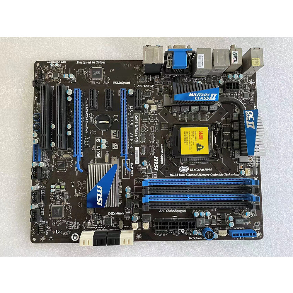 FOR MSI Z68A-GD65(B3) Motherboard 1155-Pin DDR3 SATA3 USB3 100% Test ok